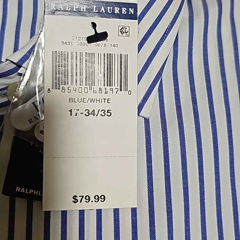 Polo Ralph Lauren Blue White Stripe Shirt